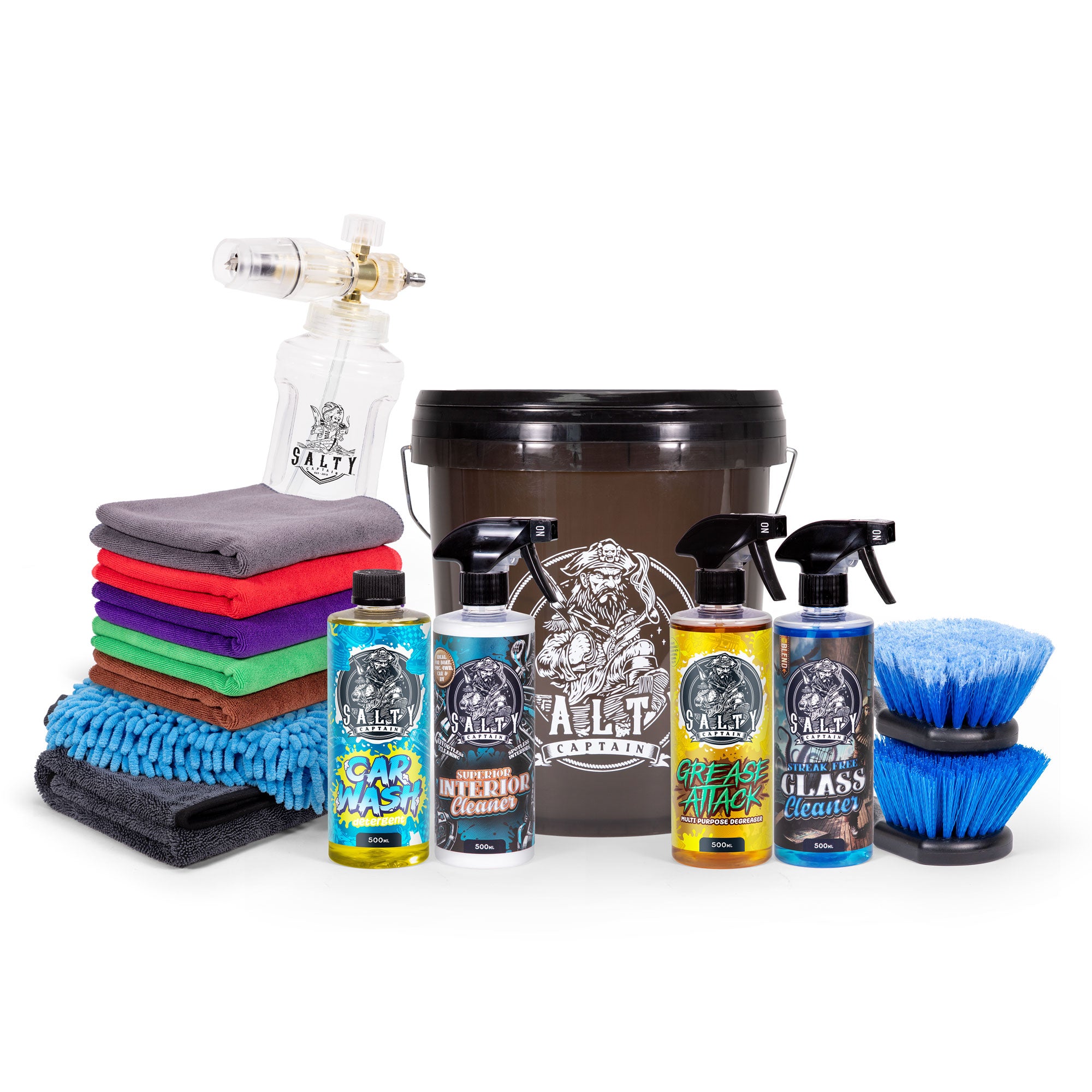 15pc Car Cleaning Essentials - Value Bucket – saltycaptain.us