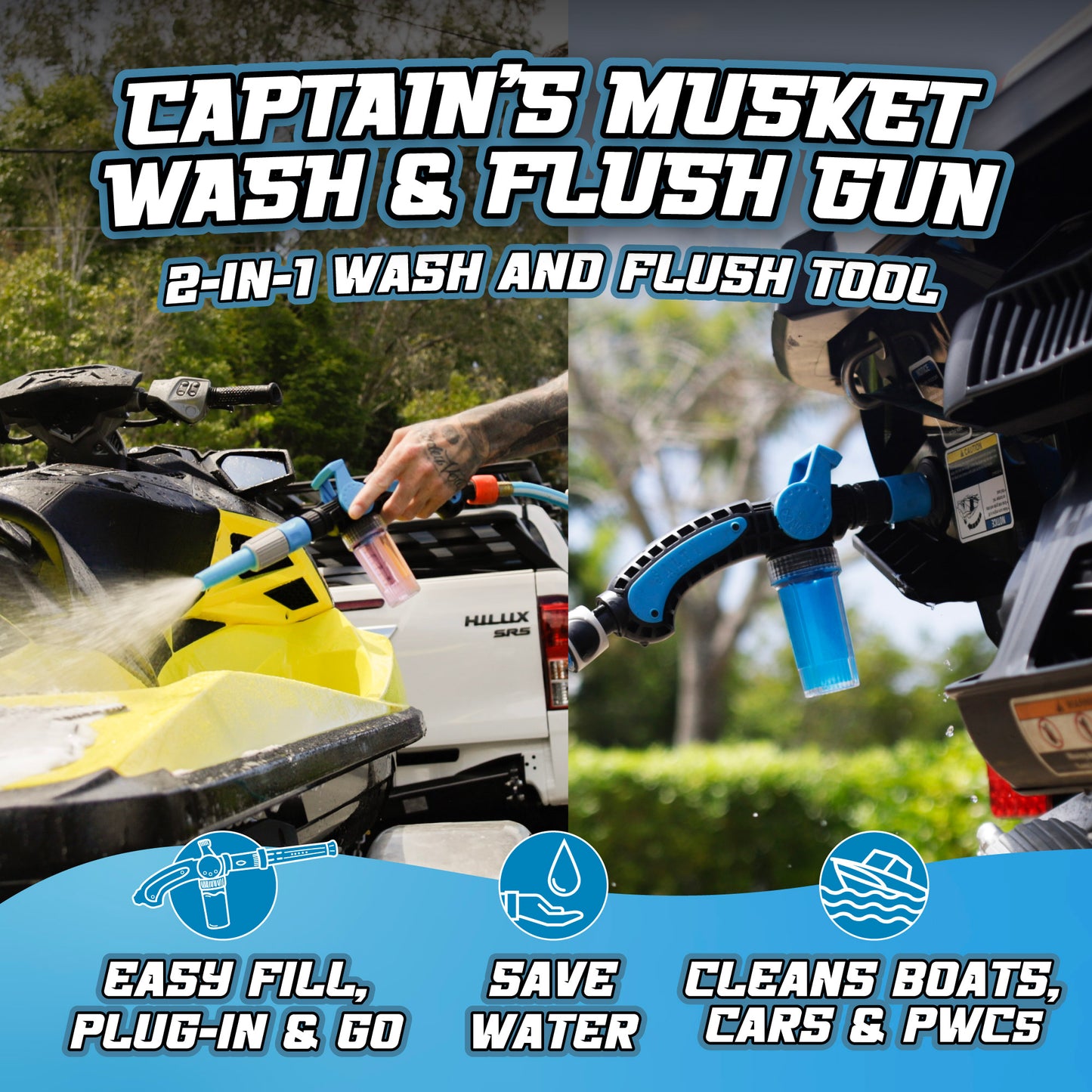 Captain's Musket (2-in-1 Foam & Flush Gun)